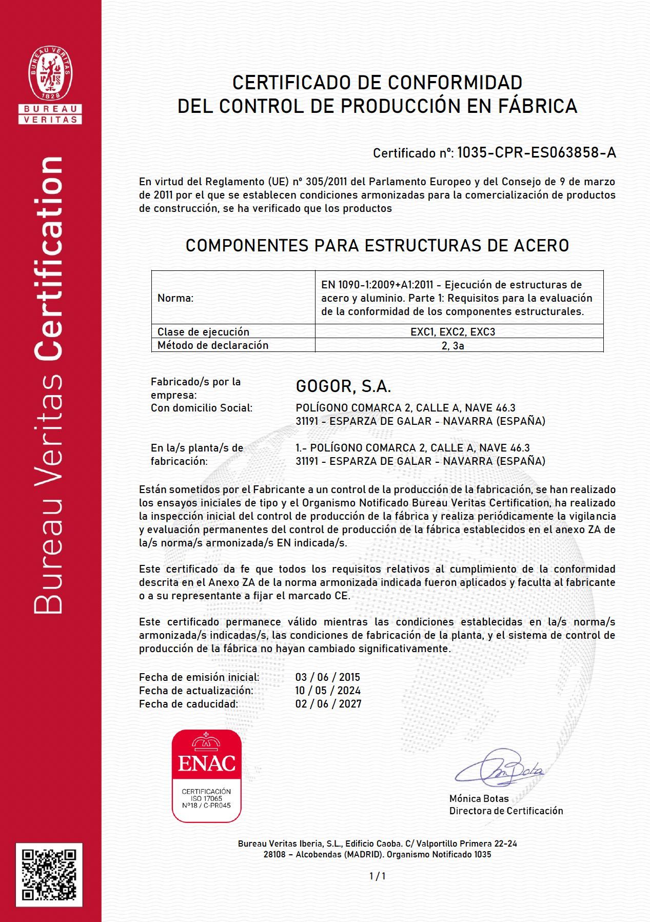 CERTIFICADO MARCAJE CE GOGOR